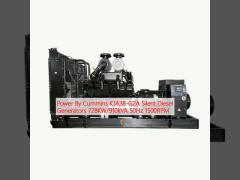 Power By Cummins KTA38-G2A Silent Diesel Generators 728KW/910kVA 50Hz 1500RPM 