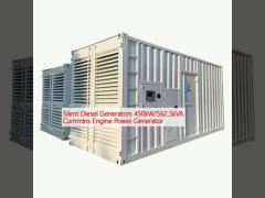 Silent Diesel Generators 450kW/562.5kVA Cummins Engine Power Generator