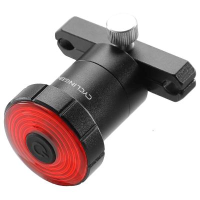 China CNC frodted Aluminum Alloy Waterproof Bike Ebike Cycle Smart Brake Sensing Led Tail Light for sale