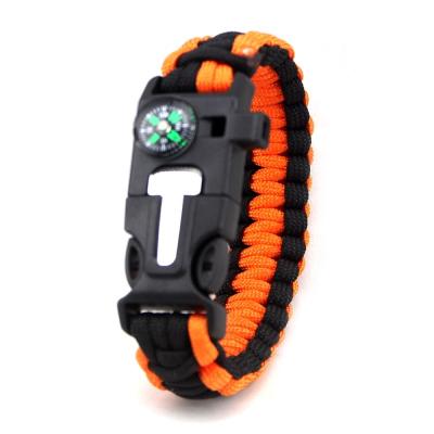 China Hot Sale / Multifunctional / SOS LED Light On Amazon 6 In 1 Outdoor SOS Survival Camping Hiking Wristband for sale