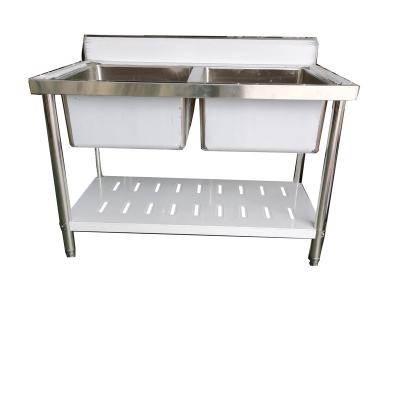 China Restaurant Factory Made Restaurant Use Stainless Steel Catering Sink With Under Shelf for sale