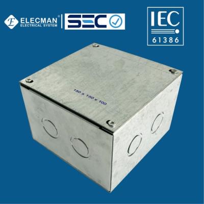 China 150x150x100mm Stahl-elektrische Kästen Iecs 61386 für äußeres imprägniern zu verkaufen