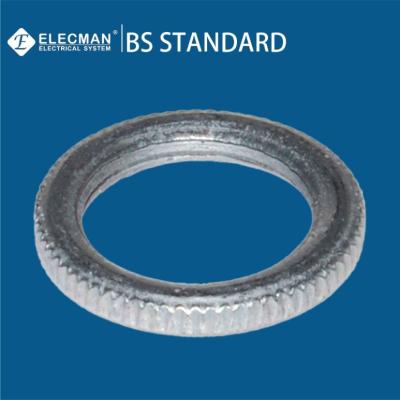 China Galvanisierter gemahlener Rand-Rohr-Stahlverschluß Ring Locknut Electrical BS4568 20mm-25mm zu verkaufen