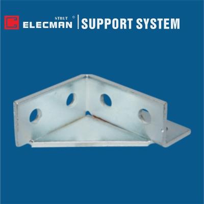 China Einzelne Gussetted-Spreize-Wing Fittings Channel Strut Wall-Klammer galvanisierte Stahl zu verkaufen