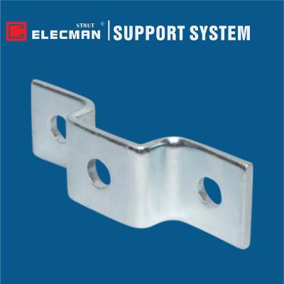 China Galvanized Steel Metal 3 Hole Strut U Bracket Saddle Shape for sale