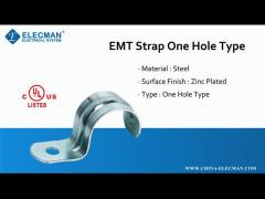 1/2“ - 4“ Galvanized Steel EMT Conduit Fittings Accessories Strap One Hole Type