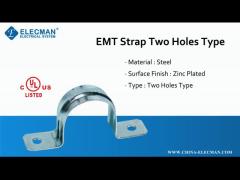 Galvanized Steel EMT Conduit Accessories 2 Inch Conduit Fittings Strap Two Holes Type