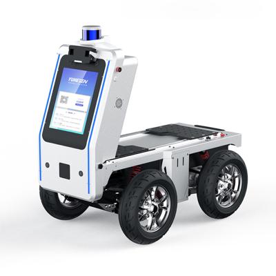 China Autonomous Self Driving Outdoor Unmanned Vehicle Patrol Outdoor AGV Robot Chassis Collaborative Delivery Robot 1330*765*1220mm for sale