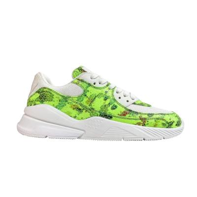 China Fashion Trend Fluorescent Green Lace Up Women Sport Shoes Female Sneakers Casual Sneakers Running Shoes For Women for sale