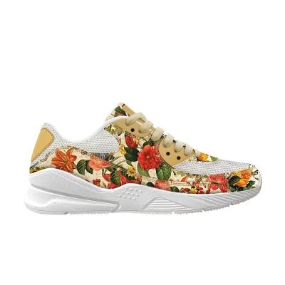 China Best-selling fashion trend style color options super light multiple flower printing high quality comfort women sport sports shoes for sale