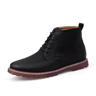 China Cushioning Lightweight Chelsea Shoe Layer Pigskin Martin Boots British Classic Casual Men's Game Period Ankle Boots Elastic Wholesale for sale