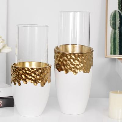 China Modern Gold Decorating Candle Holders For Home Decoration Crystal Candle Holder Tall Decor Wedding for sale