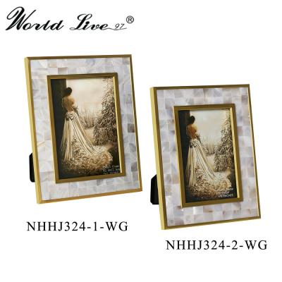 China New design disposable gold with green /gold picture frame stainless steel metal bed frame for home for sale