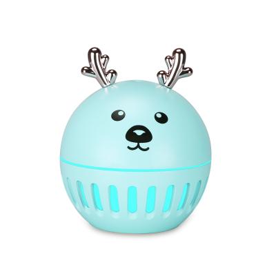 China Cute Car 130ml Deer USB Animal Air Humidifier with Cotton Stick, USB Ultrasonic Water Dispenser Diffuser for sale