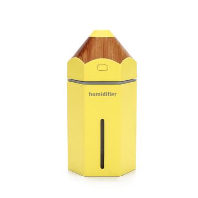 China Mini Pencil Modern Creative Humidifier Oil Diffuser 230ml Essential Magic LED Lamp Car USB Fogger Light Air Freshener for sale