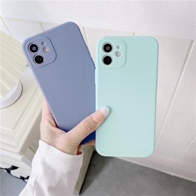 China Soft Silicone Candy Color Shockproof Phone Case For iPhone 11 12 pro 13 max Mini Camera Protection XS X XR 7 8 plus SE2020 Matte Shockproof for sale