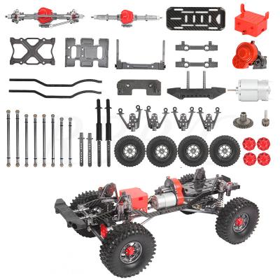 China RC Model 1/10 Scale RC Crawler SCX10 III Chassis Kit with Full Wheels Metal Aluminum Alloy CNC Machined RC Crawler Accessories for sale