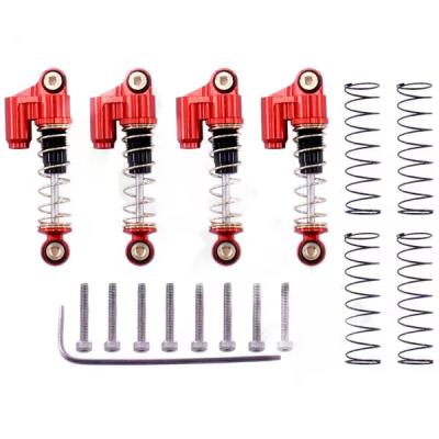 China RC Hobby 4pcs 1/24 Part Rise SCX24 90081 Metal Aluminum Alloy Piggyback Suspension Axial Shock Absorber 37mm for sale