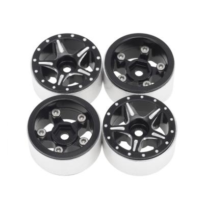 China RC Hobby Aluminum Alloy RC Scale Wheel Wheels 1.0 for Axial SCX24 4pcs (Black) for sale