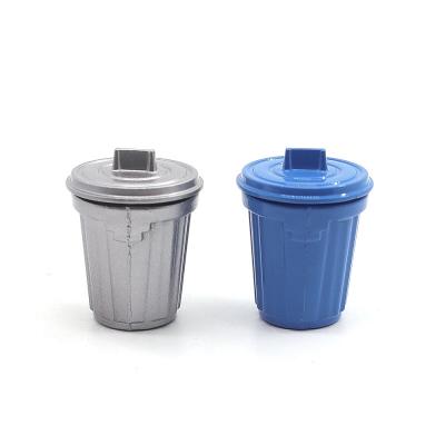 China 1pcs 1/12 RC Hobby Rock Crawler Decoration Accessories Metal Aluminum Alloy Mini Trash Can Garage Cans for sale