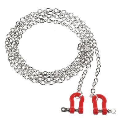 China RC Hobby RC Chain Hooks, 1:10 Gauge Metal Alloy Chain and Tow Shackles for RC Crawler SCX-10 D90 Truck Accessory for sale