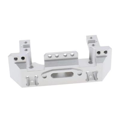 China RC Hobby Aluminum Alloy Metal Front Bumper Upper Servo Relocation Mount Silver for 1/10 Scale RC Crawler TRX-4 trx6 for sale