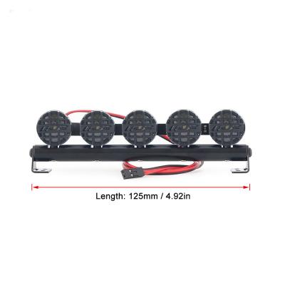 China RC Hobby Roof Top Spotlight Set (5) led lampTop Mount Light Bar System for 1/10 led lights trx4 trx6 90046 SCX10 Bigfoot rc car for sale