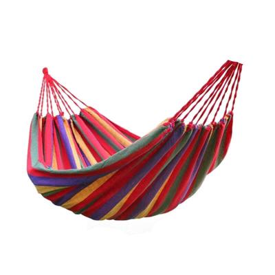 China Durable Hot Selling Rainbow Canvas Hammock Outdoor Camping Hanging Hanging Chair for sale