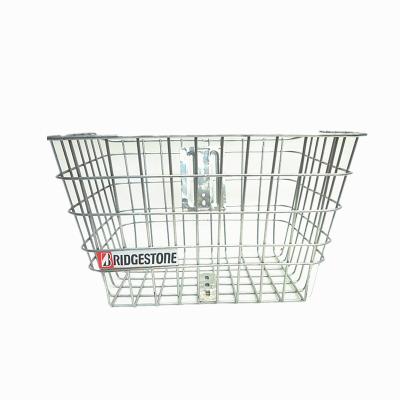 China Detachable Plated Iron Bicycle Basket For Bicycle for sale