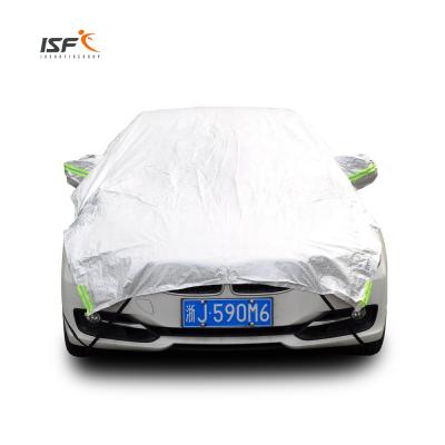 China Water Resistant Half Car Dustproof Cover Folding Aluminum Car Half Cover for sale