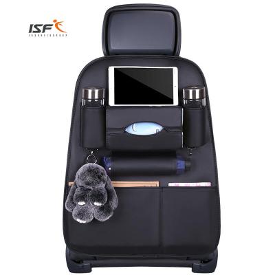 China Hot Selling Durable PU Back Seat Organizer Car Seat Storage Bag Car Organizer Bag for sale