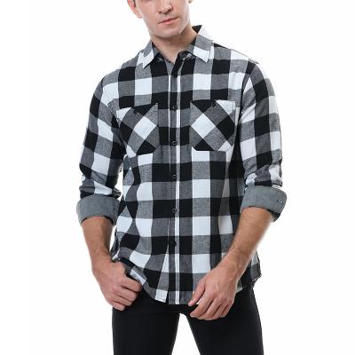 China 100% Cotton Plaid Anti-Pilling Long Sleeve Men Shirts Wholesale Formal Shirt Business Casual for sale