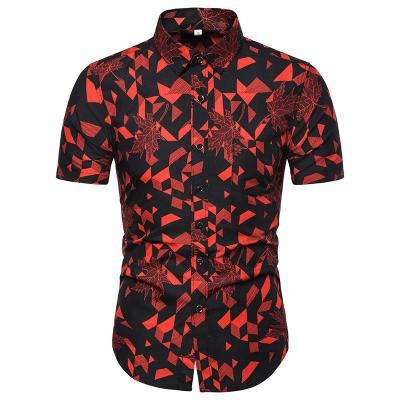 China Anti-pilling Plus Size Men's Short Sleeve Casual Formal Classic Slim Fit Shirt Hawaiian Shirts For Beach And Party Wear for sale