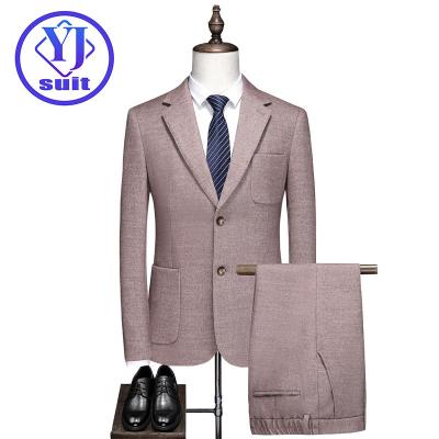 China New Men's Three-Piece Suit Youth Style Business Casual Suits Double Breasted 5 Colors British Suit Set For Men for sale