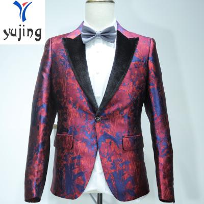 China 2022 Latest Design Anti-Wrinkle 2022 Design Suits Embroidery Embroidery Slim Fit Set For Men's Suit Custom Made Printing Custom Party Coat for sale