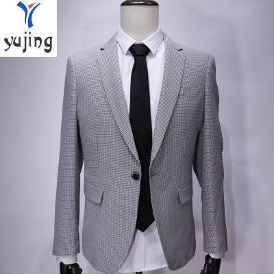 China Newest Anti-Wrinkle Mens Summer Plaid Suits Comfortable Lining For Custom Made Mens Party Suits Mens Blazers Casual Blazers Jackets for sale