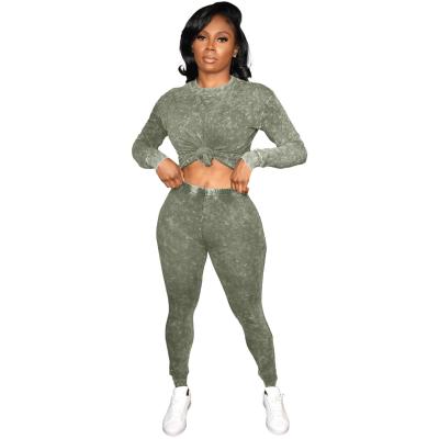 China 2021 Autumn Women's QUICK DRY Clothing Sheath Long Set Women Tracksuit Sets Sweatshirt Stacked Pants Casual 2 Piece Set Outfits for sale