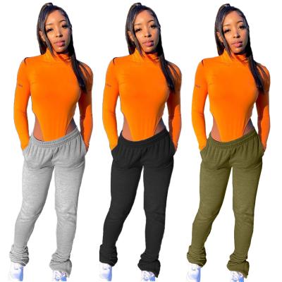 China Good Quality Solid Color Women's Casual Lady Pants QUICK DRY Bottom Pants Women Stacked Pants for sale