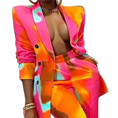 China New Styles Breathable Wholesale Women's Hot Sale Leisure Ladies Women Suits Pant Suit Ladies Tie Dye Shop Suit Jacket for sale