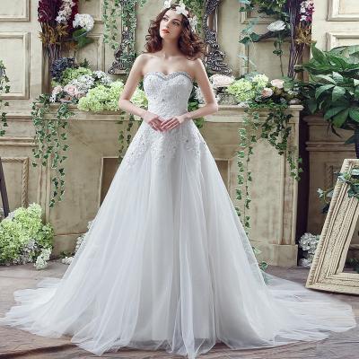 China Simple Dry Cleaning Lace Wedding Dresses Cheap Wedding Dresses Africa Bridal Wedding Gowns 2021 Plus Size Bridal Gowns L30272 for sale