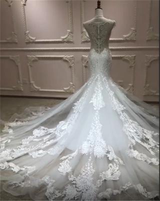 China African Wedding Dresses Dry Cleaning Lace Heavy Beaded Mermaid Wedding Dresses 2021 Dubai Luxury Wedding Gowns Vestido de novia for sale