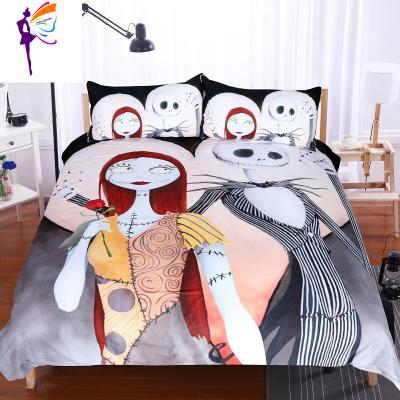 China Anti-Static 3D Cartoon Style The Night Before Christmas Printed Duvet Cover Set for sale