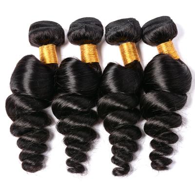 China Grade 10A Virgin Soft Thick Smooth Barely Shedding Brazilian Raw Cuticle Aligned Hair Bundles For Black Women Unprocessed Loose Wave Bundles Raw Hair Seller for sale