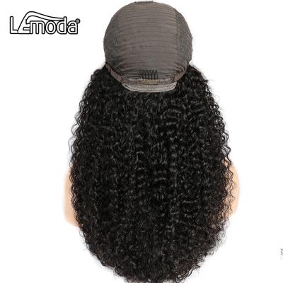 China Jerry Curl 13x4 Lace Front Wig 30Inch 180 Density Frontal Human Hair Wigs For Women Brazilian Curly Deep Wave Color Cuticle Aligned Hair for sale