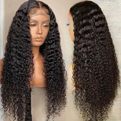 China Wholesale Brazilian Barely Shedding Thick Smooth Soft Remy Deep Wave Lace Wig 13x6 Curly Color Women Front Human Hair Wigs For 10-28 Inch Lace for sale