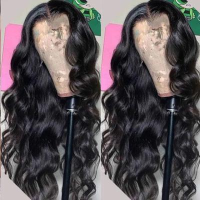 China Wholesale Body Wave Brazilian Raw Virgin Hair HD Lace Front Wig 180% Density Transparent Lace Front Human Hair Wigs for sale