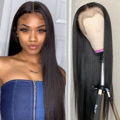 China Straight Lace Front Wig Vendor Wholesale Straight HD Transparent Lace Front Wigs 100% Brazilian Virgin Hair Wigs For Black Women for sale