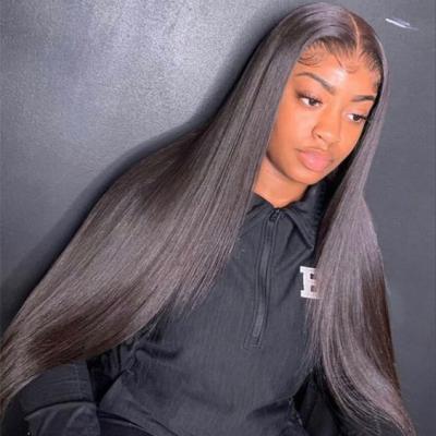 China Bone 13x6 Silky Straight Straight Lace Front Human Hair Wig For Black Women Lace Frontal Human Hair Wigs Cuticle Aligned Virgin Hair for sale