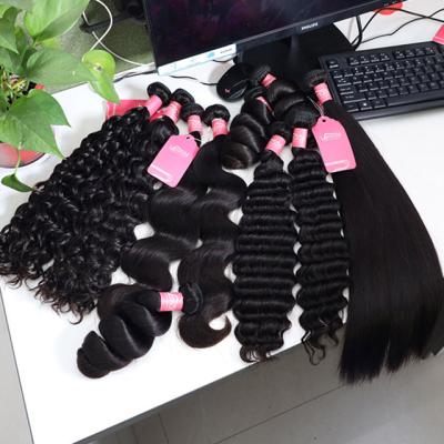 China Mink Raw Brazilian Virgin Human Hair Wholesale Price Virgin Hair Soft Thick Smooth Shedding Barely Cuticle Aligned Hair Weave Bundles For Black Women for sale