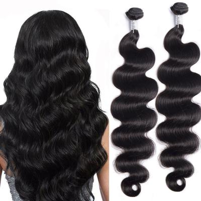 China 30 32 34 36 38 High Quality Barely Shedding Thick Smooth Soft Body Wave Remy Brazilian Hair Weave Hair Extension Bundles 40 Inch Long Bundles Hair Bundles for sale